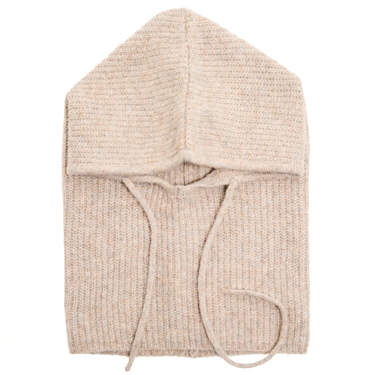 Ribbed balaclava "Kelly" Beige melange 2